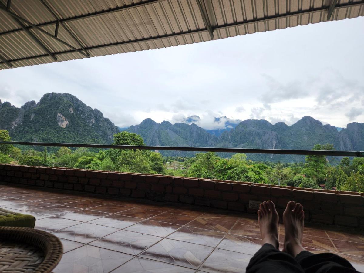 Blue Guesthouse Vang Vieng Exteriör bild